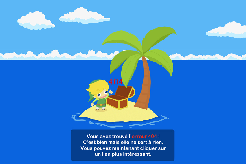 La page 404 de NintendojoFR avec des effets spéciaux ! NintendojoFR